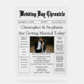 Minimalist 1 Photo Elegant Script Wedding Program (Recto)