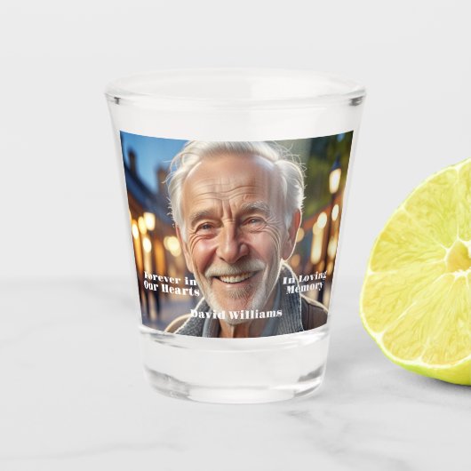 Minimalist 1 speciale foto viering van het leven shot glas (Voorkant)