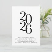 Minimalist 2026 Graduation Party Invitation Kaart (Staand voorkant)
