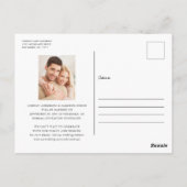 Minimalist 2 Photo Gold Script Sla de datum op Briefkaart (Achterkant)