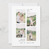 Minimalist 5 Custom Photo Wedding Sla de datum op Kaart (Voorkant)