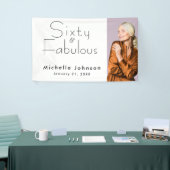 Minimalist 60 & Fabulous 60th Birthday Party Spandoek (Beurs)
