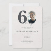 Minimalist 60th Year Birthday Invitation (Devant)