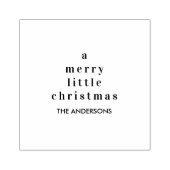 Minimalist A Merry Little Christmas Custom Family Rubberstempel (Afrduk)