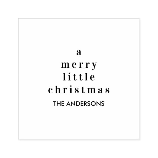 Minimalist A Merry Little Christmas Custom Family Rubberstempel (Afrduk)