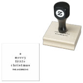 Minimalist A Merry Little Christmas Custom Family Rubberstempel (Gestempeld)