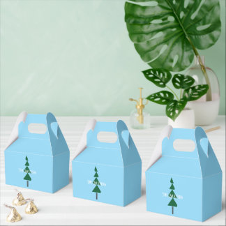 Minimalist Abstract Green Chic Christmas Tree Bedankdoosjes