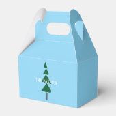 Minimalist Abstract Green Chic Christmas Tree Bedankdoosjes (Voorkant Zijde)