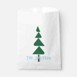 Minimalist Abstract Green Chic Christmas Tree Bedankzakje