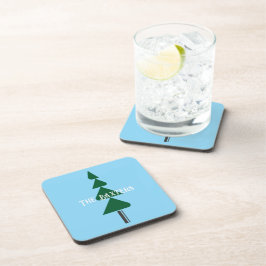 Minimalist Abstract Green Chic Christmas Tree Bier Onderzetter