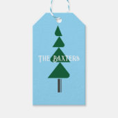 Minimalist Abstract Green Chic Christmas Tree Cadeaulabel (Voorkant)