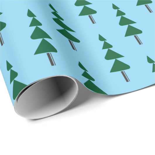 Minimalist Abstract Green Chic Christmas Tree Cadeaupapier (Rol Hoek)