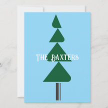 Minimalist Abstract Green Chic Christmas Tree