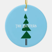 Minimalist Abstract Green Chic Christmas Tree Keramisch Ornament (Voorkant)