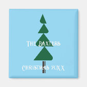 Minimalist Abstract Green Chic Christmas Tree Magneet (Voorkant)