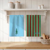 Minimalist Abstract Green Chic Christmas Tree Theedoek