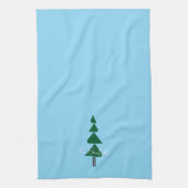 Minimalist Abstract Green Chic Christmas Tree Theedoek (Verticaal)
