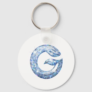 Minimalist Abstract Letter G – Modern Geometric De Sleutelhanger