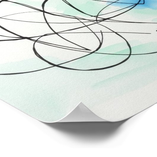 Minimalist Abstract Line Drawing Prints  (Hoek)