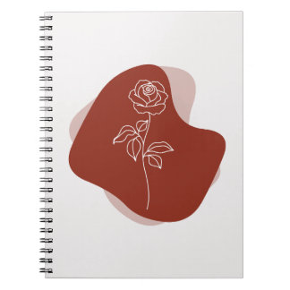 Minimalist Abstract Rose Line Art Notitieboek