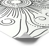 Minimalist Abstract Sun Art Poster (Coin)