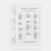 Minimalist Alphabetical Wedding Seating Chart (Recto)