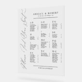 Minimalist Alphabetical Wedding Seating Chart (Angle)