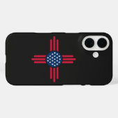 Minimalist American Zia Symbol – Clean Modern USA Case-Mate iPhone Case (Achterkant (horizontaal))