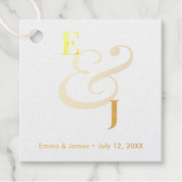 Minimalist Ampersand Wedding | Gold Bedankjes Labels