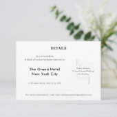 Minimalist Ampersand Wedding | Hotel | QR Code Informatiekaartje (Staand voorkant)