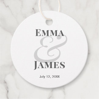 Minimalist Ampersand Wedding | Names Thank You Bedankjes Labels