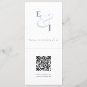 Minimalist Ampersand Wedding | QR Code | Elegant Menu (Achterkant)