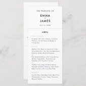 Minimalist Ampersand Wedding | QR Code | Elegant Menu (Voorkant / Achterkant)