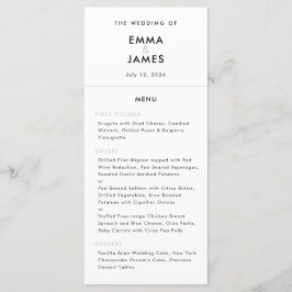 Minimalist Ampersand Wedding | QR Code | Elegant Menu