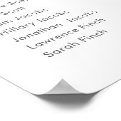 Minimalist Ampersand Wedding | Seating Chart 14 Poster (Hoek)