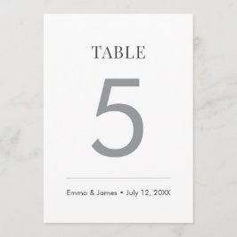 Minimalist Ampersand Wedding | Table Number Kaart
