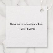 Minimalist Ampersand Wedding | Thank You Bedankjes Labels (Achterkant)