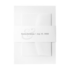 Minimalist Ampersand Wedding |  Uitnodigingen Wikkel