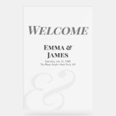Minimalist Ampersand Wedding | Welcome Sign (Recto)