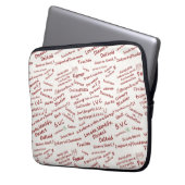 Minimalist Anatomy Doodle Pattern Laptop Sleeve (Voorkant Links)