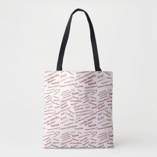 Minimalist Anatomy Pattern - Medical Student Tote  Draagtas (Voorkant)