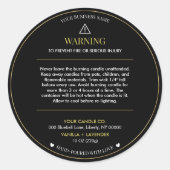 Minimalist and Modern Simple Candle Safety Label (Voorkant)