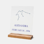 Minimalist Aquarius Constellation Acrylic Sign - P (Angle)