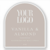 Minimalist Arch Aangepaste Logo kaars Label (Voorkant)