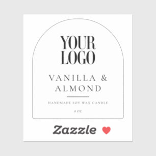 Minimalist Arch Aangepaste Logo kaars Label