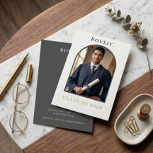 Minimalist Arch Photo Graduation Invite | ROULIV