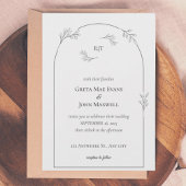 Minimalist Arch Wedding Invitation