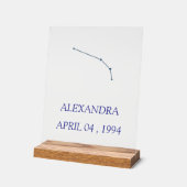 Minimalist Aries Constellation Acrylic Sign - Pers (Angle)