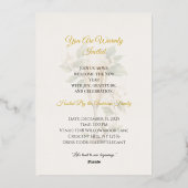 Minimalist Art New Year Invitation Card in Foil (Verso)