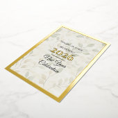 Minimalist Art New Year Invitation Card in Foil (Rotation)